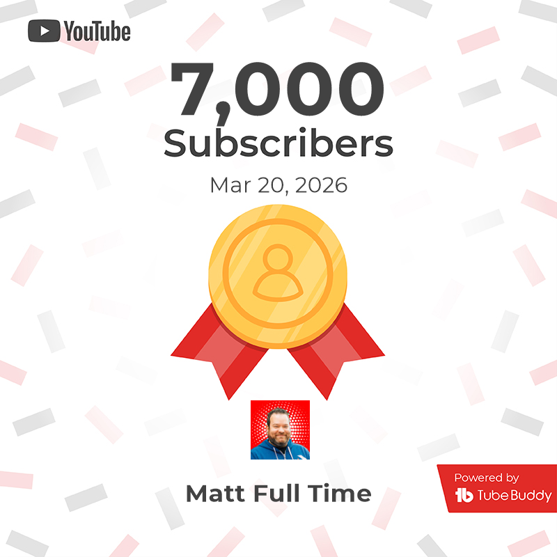7,000 subscribers milestone