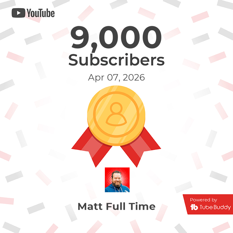 9,000 subscribers milestone