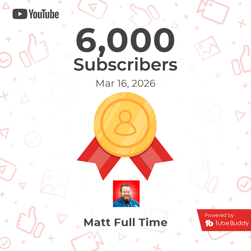 6,000 subscribers milestone